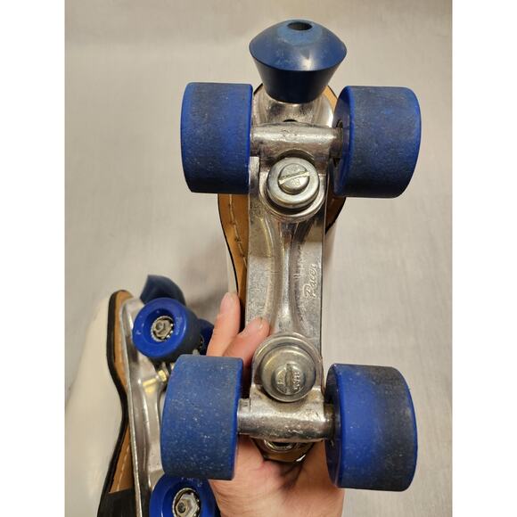 Vtg Pacer Crown White Leather Roller Skates Women's Size 6 - Great Condition - Picture 7 of 13
